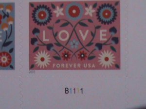 United States- Forever Love Stamps-Lovely Design- MNH Imprint