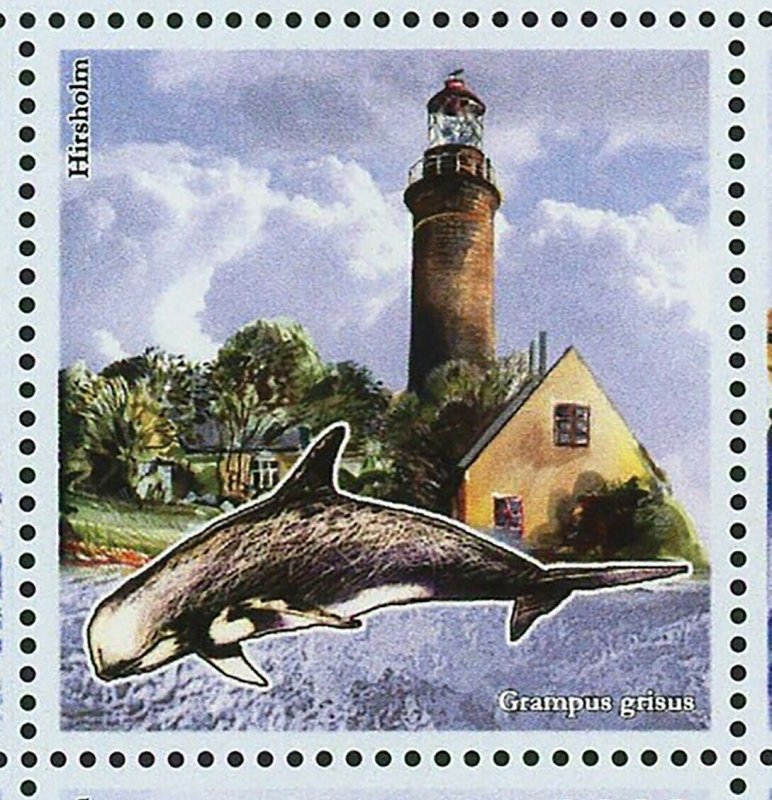 Dolphins & Lighthouses Stamp Stenella Coeruleoalba Grampus Griseus S/S MNH #2789