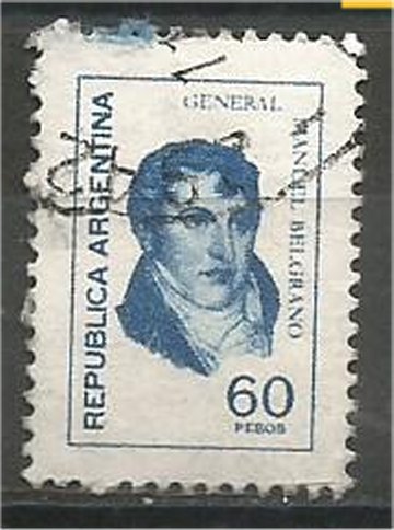 ARGENTINA, 1977, used 60p, Manuel Belgrano Scott 1101