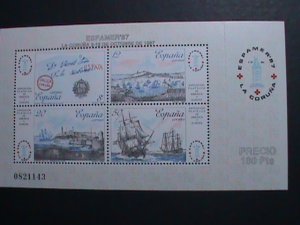 SPAIN 1987 SC#  2529 ESPAMER'87 STAMP EXHIBITION-SAILING SHIPS- MNH S/S VF