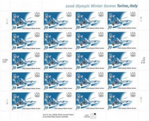 US Stamp #3995 MNH 2006 Olympic Winter Games Full Sheet of 20