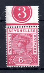 Seychelles QV 1897 6c Control mint MNH SG29 WS7726