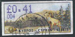 Cyprus #ATM stamp 41l Elkhorn