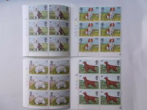 GB QEII 1979 Dogs Set of 4 in Cylinder Blocks of 6 Superb U/M SG Cat £8.50