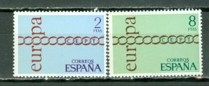 SPAIN 1971 EUROPA #1675-76  SET  MNH...$0.75