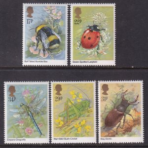 Great Britain 1098-1102 Insects MNH VF