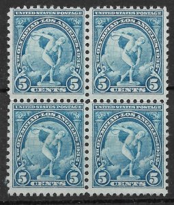 Doyle's_Stamps: MNH 1932 Blocks for L.A. Olympic Games, Scott #718** & #719**