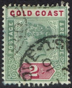 GOLD COAST 1898 QV 2/- USED