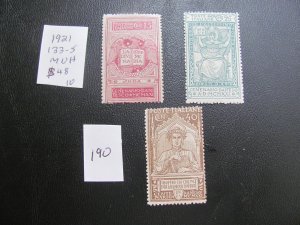 ITALY 1921 MNH SC 133-135 SET  VF $48 (190)