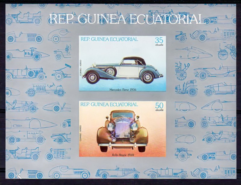 Equatorial Guinea 1979 Mi# F314 Rolls Royce-Mercedes Benz S/S IMPERFORATED MNH