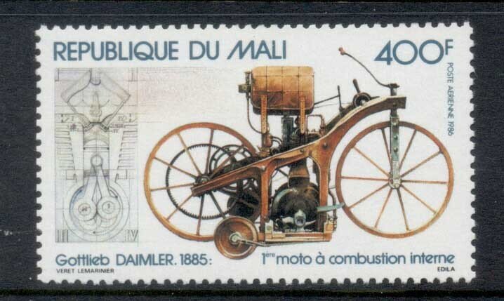 Mali 1986 Gottlieb Daimler Motorcycle MUH