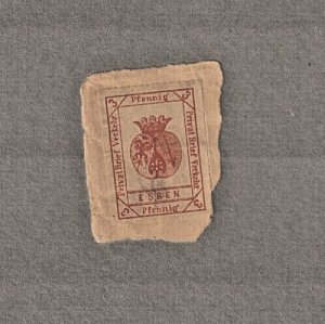 GERMANY, 1888. ESSEN Private Post Mi 15 B, Used on Piece. Locals, Labels etc.