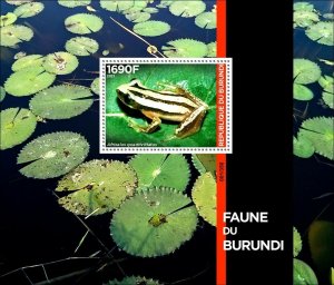 BURUNDI 2021 - SOUVENIR SHEET - FAUNA FROG FROGS GRENOUILLE - RARE MNH