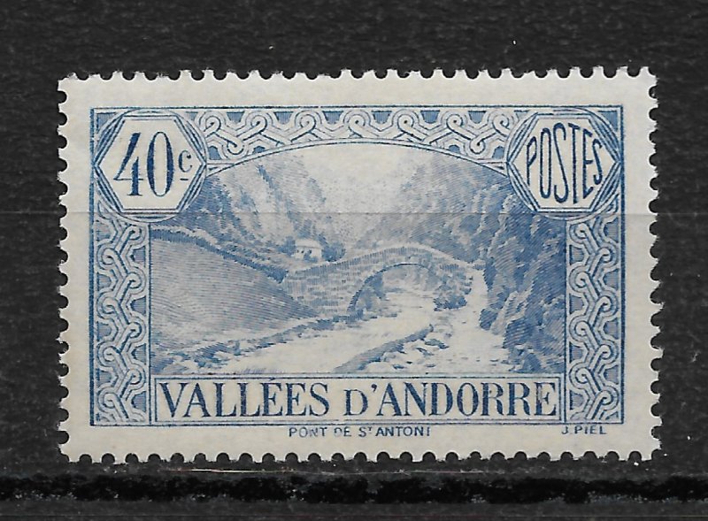 French Andorra 1932, Scott # 33, 40c,VF MNH**OG (FR-1)