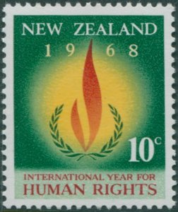 New Zealand 1968 SG891 10c Human Rights emblem MNH