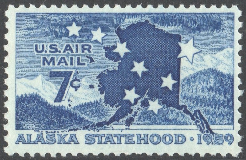 SC#C53 7¢ Alaska Statehood Single (1959) MNH
