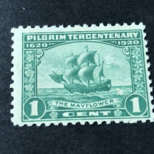 U.S.# 548-MINT/NEVER HINGED---GREEN---PILGRIM TERCENTENARY------1920