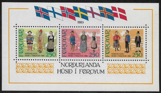 Faroe Is. 101 MNH S/Sheet - Traditonal Costumes