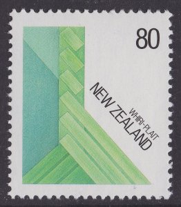 New Zealand 1442 Fibre Arts Whiri-Plait 80c single MNH 1987