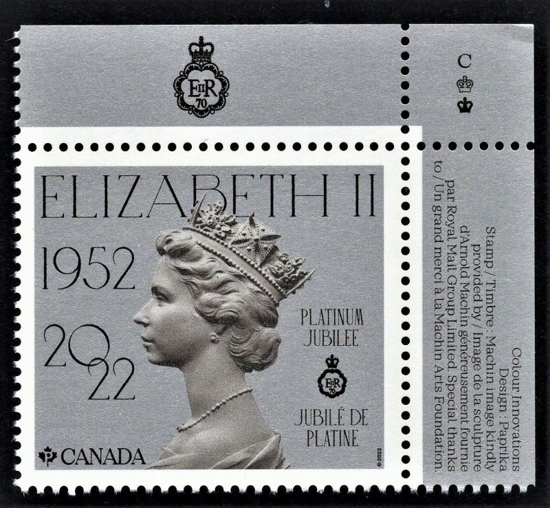 Canada 3317 MNH VF/XF Permanent Queen Elizabeth II Platinum Jubilee