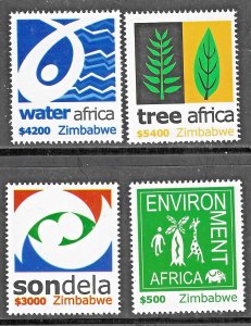 Zimbabwe (2004) - Scott # 955 - 958,  MNH