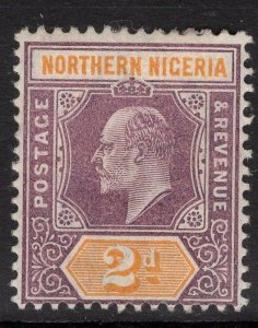 NORTHERN NIGERIA SG22 1905 2d DULL PURPLE & YELLOW MTD MINT