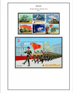 COLOR PRINTED MACAO 2011-2020 STAMP ALBUM  PAGES (122 illustrated pages)