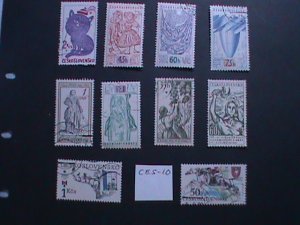​CZECHOSLOVAKIA 10- DIFFERENTS-PICTORIALS-USED STAMPS- VERY FINE- CES-10