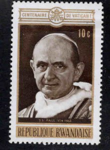 RWANDA Scott 390 Unused Pope stamp