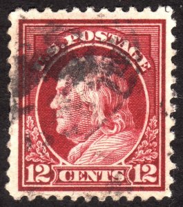 1917, US 12c, Franklin, Used, Sc 512