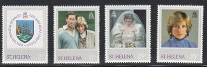 St. Helena # 372-375, Princess Diana's 21st Birthday, Mint NH, 1/2 Cat.