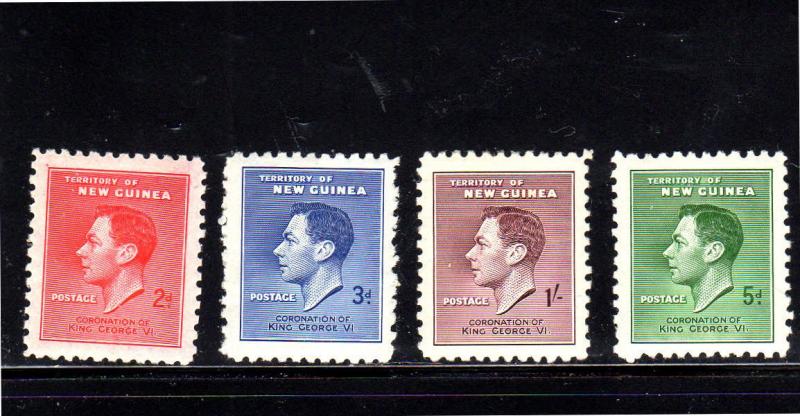 NEW GUINEA #48-51  1937  CORONATION   MINT  VF LH  O.G