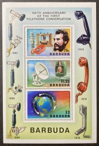 Barbuda 1977 #262a S/S, Telephone Century, MNH.