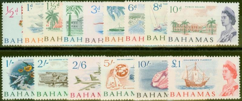 Bahamas 1965 set of 15 SG247-261 Superb MNH