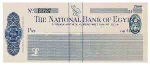 (I.B) George V Revenue : Impressed Cheque Duty 2d (National Bank of Egypt)