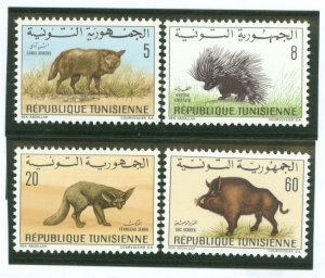 Tunisia #514/515/518/521 Mint (NH) Single (Wildlife)