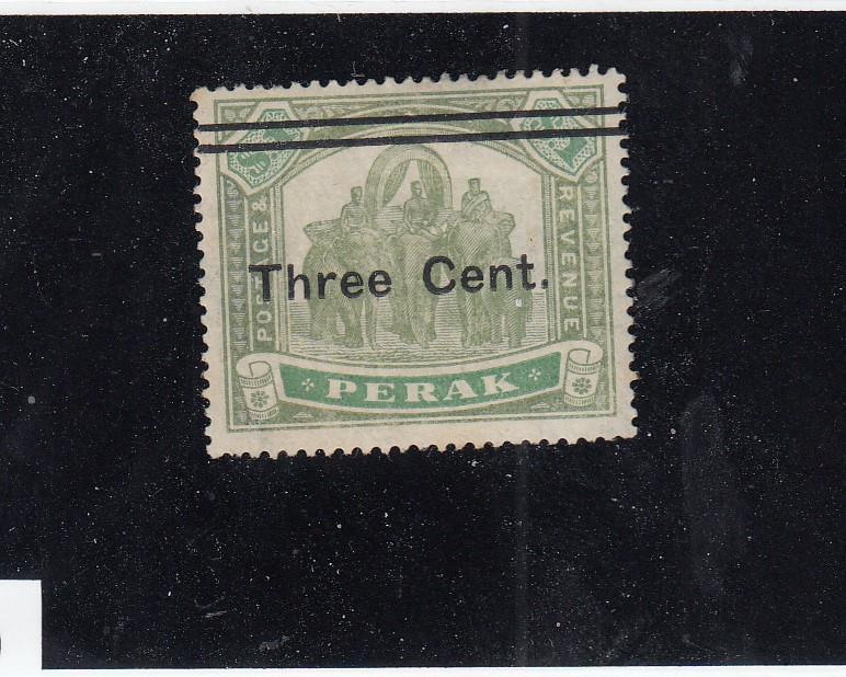 MALAYA FEDERATED STATES PERAK # 67 VF-MH CAT VALUE $60+