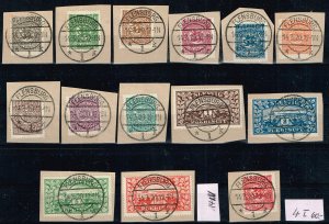 Schleswig 1920,Sc.#1-14 used. 4 with error I