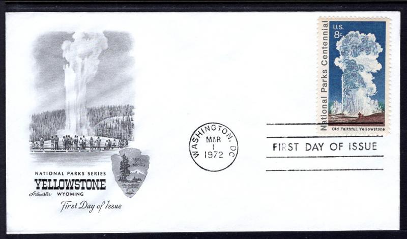 US 1453 Yellowstone Artmaster U/A FDC 