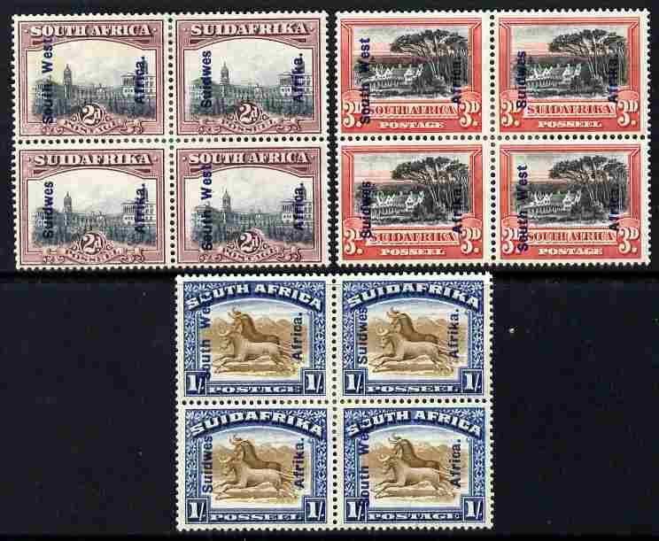 South West Africa 1927 Pictorials 2d, 3d & 1s opt'd i...