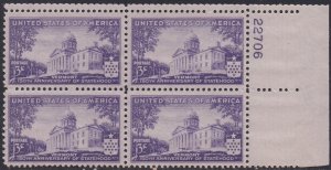 903 Vermont Statehood Plate Block MNH