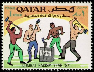 Qatar #259 Men Splitting Racism; Unused (2Stars)