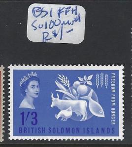 BRITISH SOLOMON ISLANDS (PP2907B)  QEII FFH  SG 100  MNH  