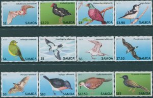 Samoa 2013 SG1240-1251 Threatened Birds Bats set MNH