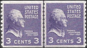 842 Mint,OG,NH... Line Pair... SCV $2.00... XF