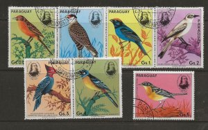 thematic birds Paraguay Audubon Birds sert of 7 used