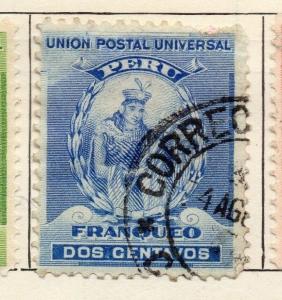 Peru 1896 Early Issue Fine Used 2c. 128705