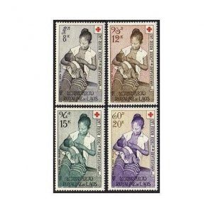 Laos C31-C34,MNH.Michel 81-84. 3rd Ann.of Laotian Red Cross,1958. Mother-Infant.