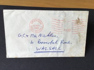 Birmingham 1962 University department of geology letter stamps cover Ref R28828