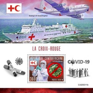 Central African Rep Stop Corona 2020 MNH Red Cross Medical Stamps Sheet Science